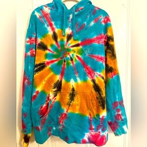 Ivory Ella | Red and Blue Tie-Dye Sweatshirt | Small